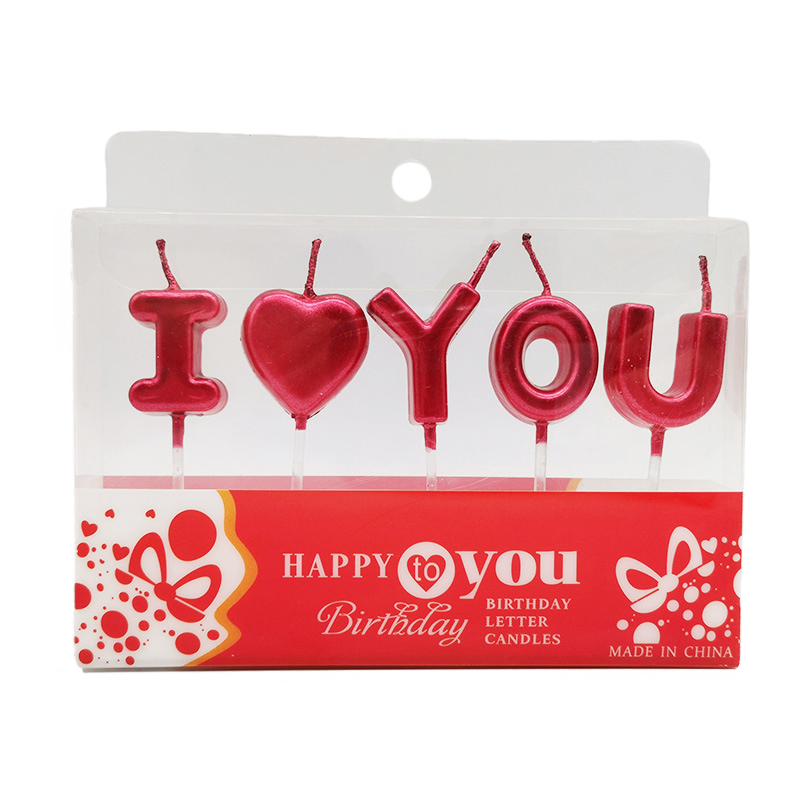 I LOVE YOU CANDLE SET IN PVC BOX