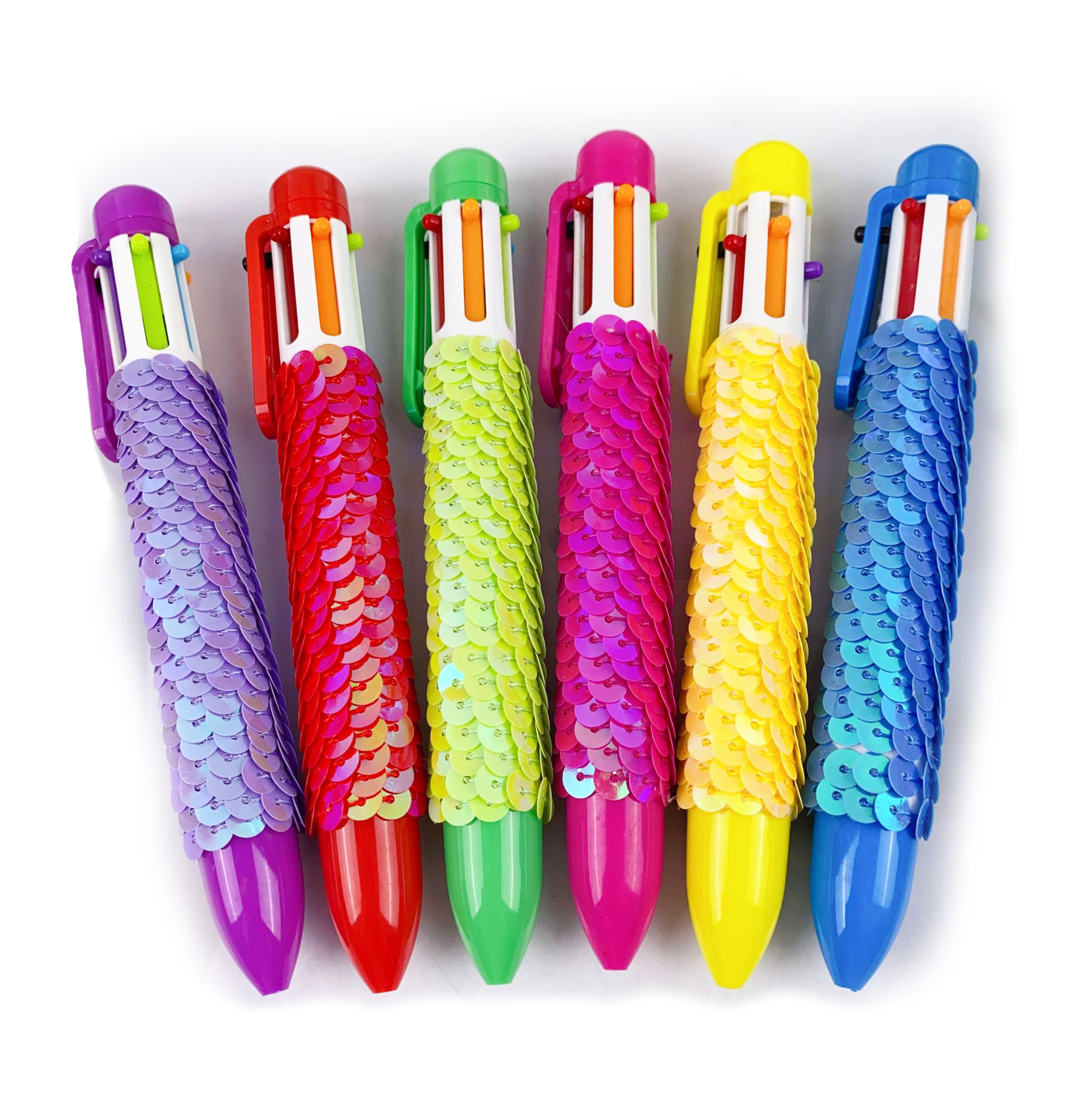 6 COLOUR SEQUIN PEN IN PVC BOX 24PCS IN DISPLAY BOX