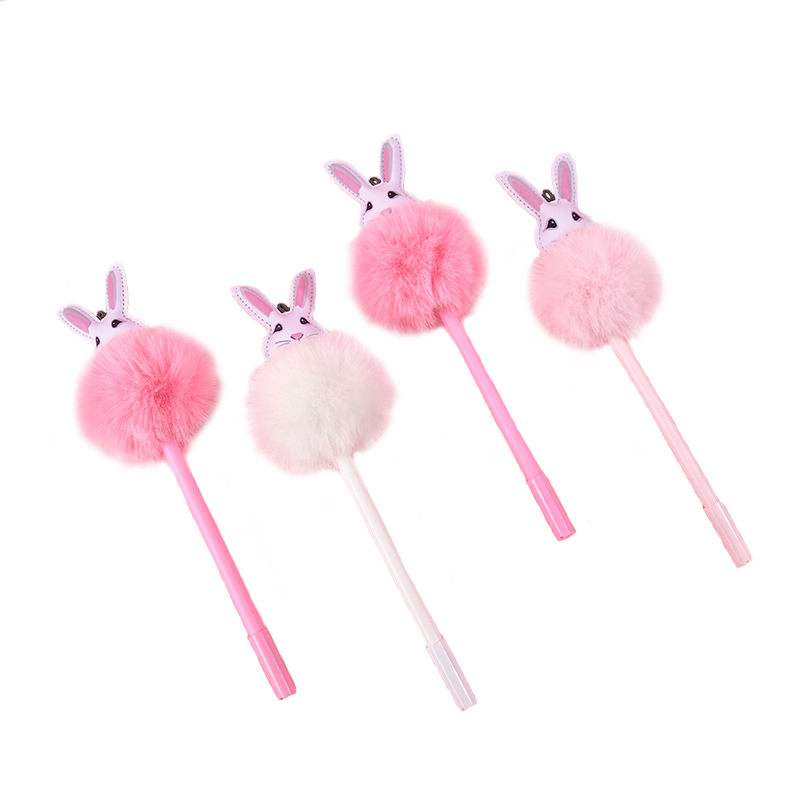 RABBIT POM POM PEN IN  24PC PDQ
